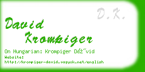 david krompiger business card